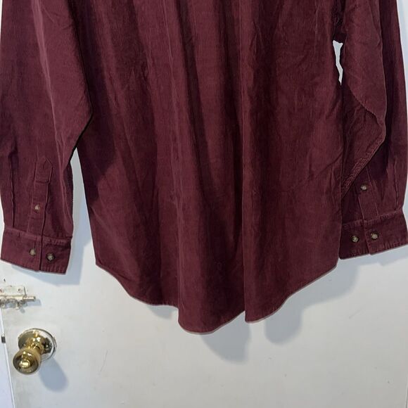 NATURAL LIFE Merlot Cotton Corduroy Button Up Shirt NWT- L - Picture 6 of 10